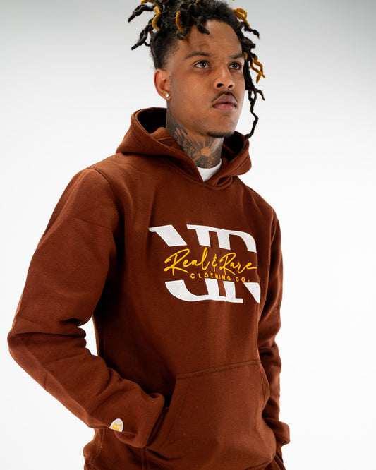 R&R Flare Sweatsuit - Brown/Orange